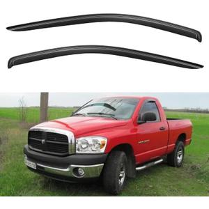 Window Visors Rain Guards for 2002-2008 Dodge Ram 1500 Regular Cab, Out-Channel Window Vent Wind Deflectors Visors Shades for 2003-2009 Ram 2500 3500 Standard Cab