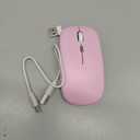 Wireless Bluetooth Mouse Rechargeable Long Lasting Dual Mode - BT 5.2 & 2.4G Silent RGB LED Mice, Slim Portable Ergonomic Mouse for Laptop/PC/Tablet/MacBook/iPad/Apple Devices(Pink)