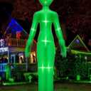 TURNMEON 14 Ft Giant Halloween Inflatable Alien Decoration with Built-in LEDs Outdoor Blow Up Alien Ghost Halloween Decor for Yard Garden Lawn Holiday Party