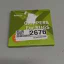 Rabenda 12 Pcs Rug Tape, Non Slip Rug Pads Grippers for Hardwood Floors and Tiles, Reusable Carpet Tape for Area Rugs, Double-Sided Adhesive Rug Stickers Keep Corners Flat (Black)