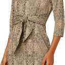 Adrianna Papell Animal Print Tie Dress (M)