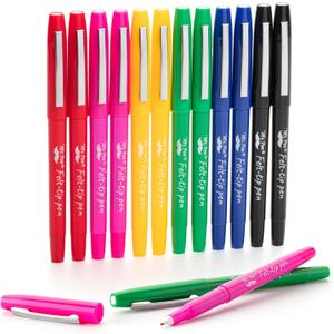 Mr. Pen Felt Tip Markers, Assorted Colors, 12 Pack, 2.5 mm, Bold Felt Tip Pens, Bold Point, Journaling, Note Taking, Drawing