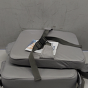 HOMEAL Toddler Booster Seat for Dining Table with Backrest and Adjustable Straps, Breathable Booster Seat for Kitchen Chair, Portable Non-Slip Bottom Booster Seat for Table, Light Grey