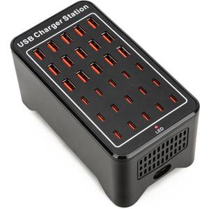 USB C Charging Station for Multiple Devices, 150W 30 Ports USB Charger Block for Ipad Cell Phone, Multiple USB Power Strip for Family Classroom