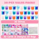 JOYIN 30 PCS Valentine Day Gift Cards with Fantasy Slime Stress Relief Fidget Toy for Kids, Classroom Exchange Prizes, Valentines Party Favors, Exchange Gifts Greeting Card