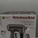 KitchenAid Artisan Series 5 Quart Tilt Head Stand Mixer with Pouring Shield KSM150PS, Contour Silver