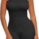 Strapless Shapewear Bodysuit for Women Tummy Control Seamless Butt Lifter Body Shaper with Removable Straps (3X-Large-4X-Large, Black)
