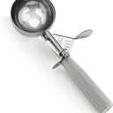 New Star Foodservice 34769 Commercial-Grade Thumb Press Food Disher/Ice Cream Scoop, 18/8 Stainless Steel, 4 oz, Size 8, Grey