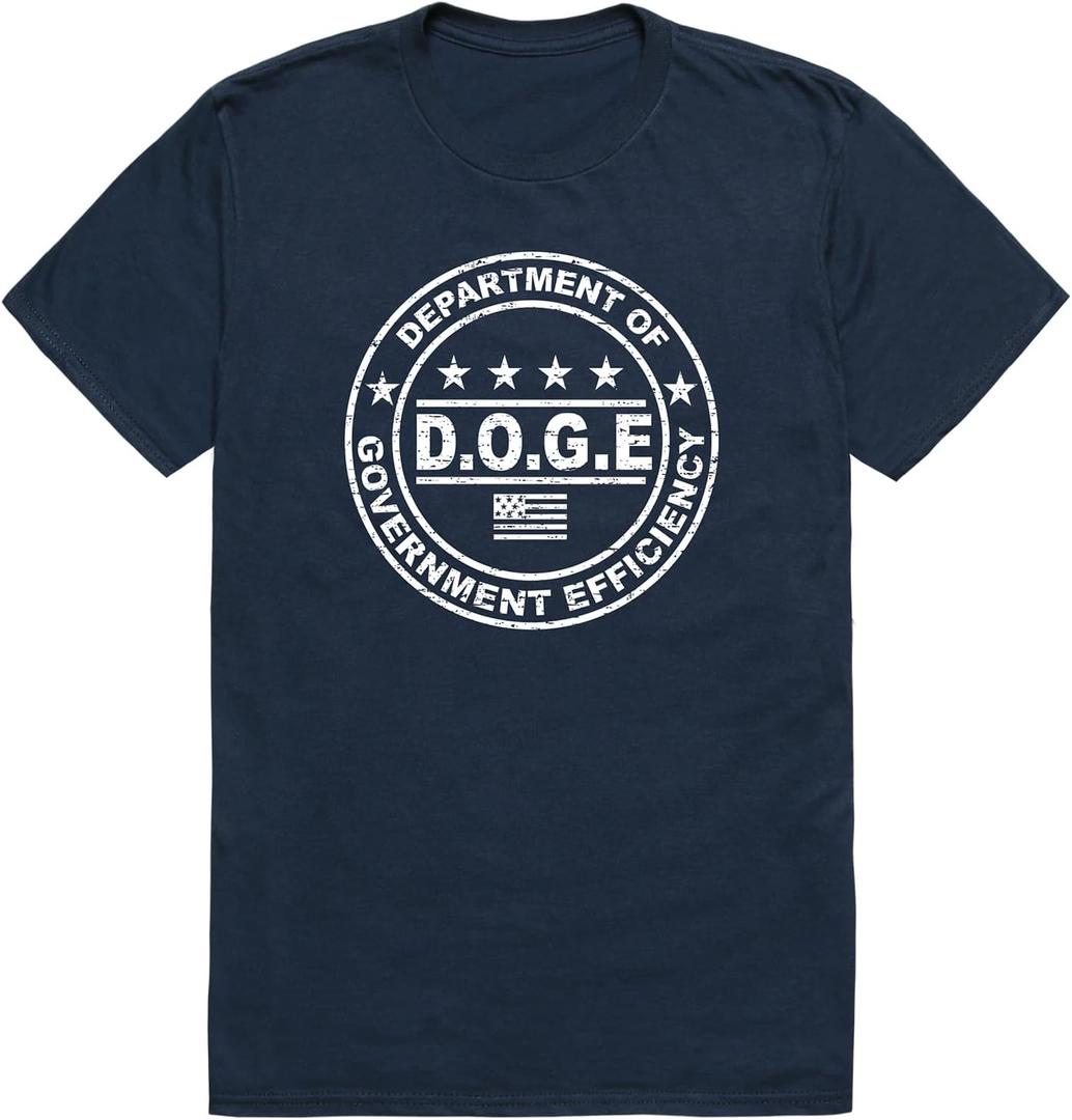 Rapiddominance America Tees D.O.G.E 1 (Small, Navy)