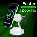 New 3 in 1 Charging Station for Apple Compatible with Magsafe Charger Stand for iPhone 17 16 15 14 13 12 Wireless Charging Station for AirPods Wireless Charger for iWatch Series