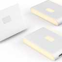 WYZE Rechargeable Night Lights with Dusk to Dawn & Motion Sensors, Warm & Soft White Stair Lights for Bathroom, Hallway, Linkable, Magnetic Mount, 3 Pack