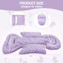 Infant Car Seat Insert Boy Girl, 3 in 1 Newborn Carseat Insert with Strap Pads, Car Seat Head Support for Baby Strollers, Swings, and Bouncers, Comfortable and Machine Washable, Purple