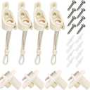 New Bungee kit + end Cap, Universal Replacement Installation Accessories for Indoor/Outdoor Sunshade and Roller Blinds (2 Set, Beige)