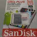 Sandisk Ultra Plus 64GB MicroSDXC UHS-I Card with Adapter 130MB/s Class 10 U1 A1