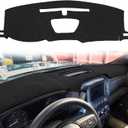 Yiz Dash Cover Mat Custom Fit for 2019-2025 Chevy Chevrolet Silverado 1500 2500HD 3500HD/2019-2023 GMC Sierra 1500 2500HD 3500HD w/o Head Up Display and Speaker Cutout,Dashboard Pad Carpet(Black) J130
