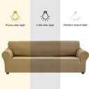 Joccun Stretch Chair Couch Cover,1-Piece Sofa Slipcover Spandex Jacquard Fabric Sofa Covers with Elastic Bottom,Washable Furniture Protector for Dogs,Cats,Kids(Armchair,Wide 35" - 55",Tan)