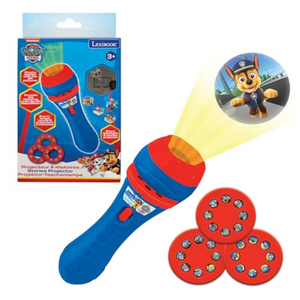 LEXiBOOK, Paw Patrol, Stories Projector, Torch Light and Projector with 3 Discs, 24 Images, Create Your own Stories, LTC050PA