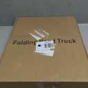 SPACEKEEPER Folding Hand Truck, 500 LB Heavy Duty Luggage Cart, Utility Dolly Platform Cart with 6 Wheels & 2 Elastic Ropes for Luggage, Travel, Moving, Shopping, Office Use, Black