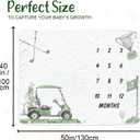 Golf Baby Monthly Blanket for Newborn Girls and Boys, Sport Newborn Month Blanket, Soft Flannel Photography Background Prop, Personalized Shower Gift, Golf