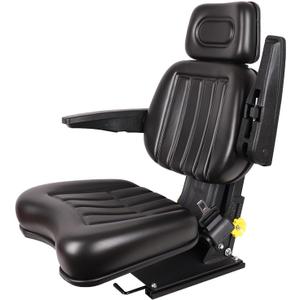 Universal Lawn Mower Shock Absorption Seat, Tractor Seat with Armrest Headrest Seatbelt, Adjustable Slide Rail Waterproof Loader Forklift Seat, Compatible with Bucket Excavator Backhoe Dozer Universal Lawn Mower Shock Absorption Seat, Tractor Seat with Armrest Headrest Seatbelt, Adjustable Slide Rail Waterproof Loader Forklift Seat, Compatible with Bucket Excavator Backhoe Dozer