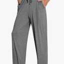 WiWi Super Soft Mens Pajama Pants Premium Cooling Lounge Bottoms Bamboo Viscose Sleep Pant with Pockets .L