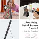 Bemal for Samsung Galaxy S24 Ultra Wallet Case with Card Holder, Fashion Printed, RFID Blocking, PU Leather Kickstand, Magnetic Closure, Shockproof Phone Cover for Women Men, Flower Garden