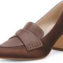Women's Chunky Block Low Heels Pumps Stitching Retro Work Office Dress Shoes, Size 7