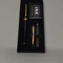 Premium Fountain Pen - Smooth Writing, Luxury Pen Set Gorgeous 24K Gold Accents, Travel Refillable Writing Pen Gift Set, Executive, Office, Elegant, Fancy, Nice Pens (Fountain Pen)