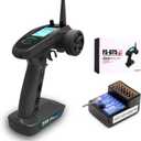 Flysky FS-GT5 6CH AFHDS RC Transmitter w/ FS-BS6 Receiver for RC Car Boat, 27.5 X 21 X 12.5 Cm / 10.8 X 8.3 X 4.9 Inches