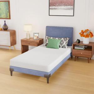 PayLessHere Twin Size Mattress,6 Inch Gel Memory Foam Mattress in a Box,Medium-Firm,Pressure Relief&Temperature Regulation,CertiPUR-US Certified,Fiberglass FreeWhite (Twin, White)