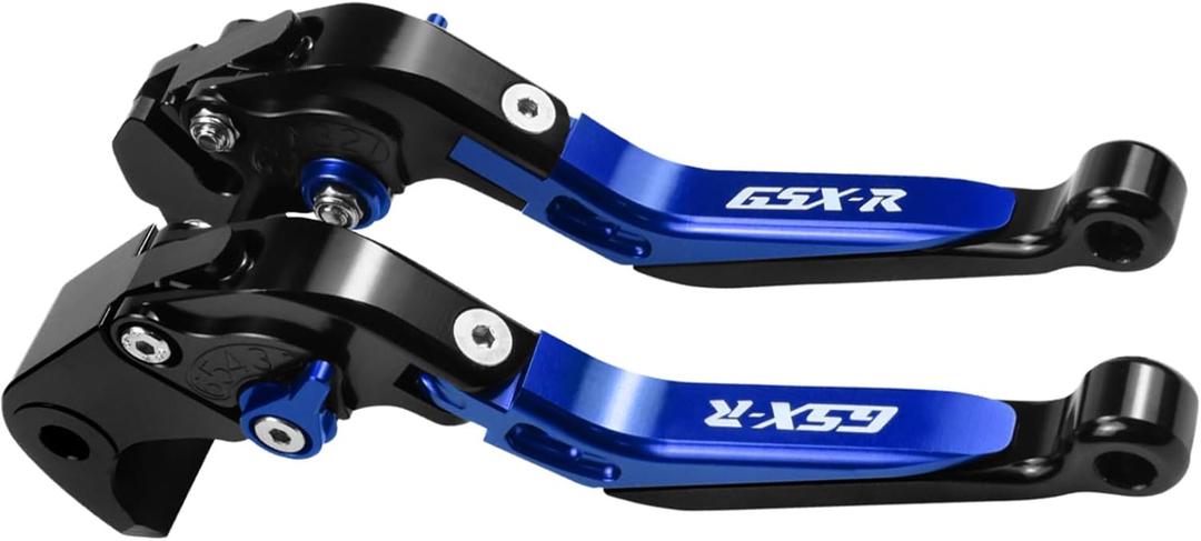 For Suzuki GSXR 600 750(2006-2024) 1000R(2009-2024) GSX-R 1000(2005-2006) Motorcycle Clutch Lever Folding Extendable Adjustable Handlebars Brake and Clutch Levers Set(Blue)