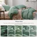 Bedsure Sage Green Duvet Cover King Size - 3 Pieces Prewashed Cotton-Like Polyester Extra Soft Bedding Set, Includes 1 Duvet Cover 104x90 Inches with Zipper Closure & 2 Pillow Shams, No Comforter