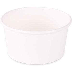 GSM Brands Paper Ice Cream Cups - 100-Count - 5 oz Disposable Dessert Bowls for Hot or Cold Food, 5-Ounce Party Supplies Treat Cups for Sundae, Frozen Yogurt, Soup, White