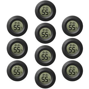 10-Pack Mini Thermometer Hygrometer, Small Digital Electronic Temperature Humidity Meters Gauge Indoor LCD Display for Greenhouse, Garden, Cellar, Fridge, Mason Jar