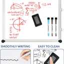 2 x LUCYCAZ Magnetic Dry Erase Board for Wall, 16" x 12" Double-Sided Whiteboard, Sliver Aluminum Frame Weekly Calendar Small White Board for Office,Home,Kitchen