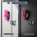 Butterfly Magnetic Fridge Cup Holder for Stanley 30/40 oz, Glow-in-The-Dark Design, Space-Saving Anti-Scratch Anti-Slip Tumbler Organizer Rack, Best Gift Choice
