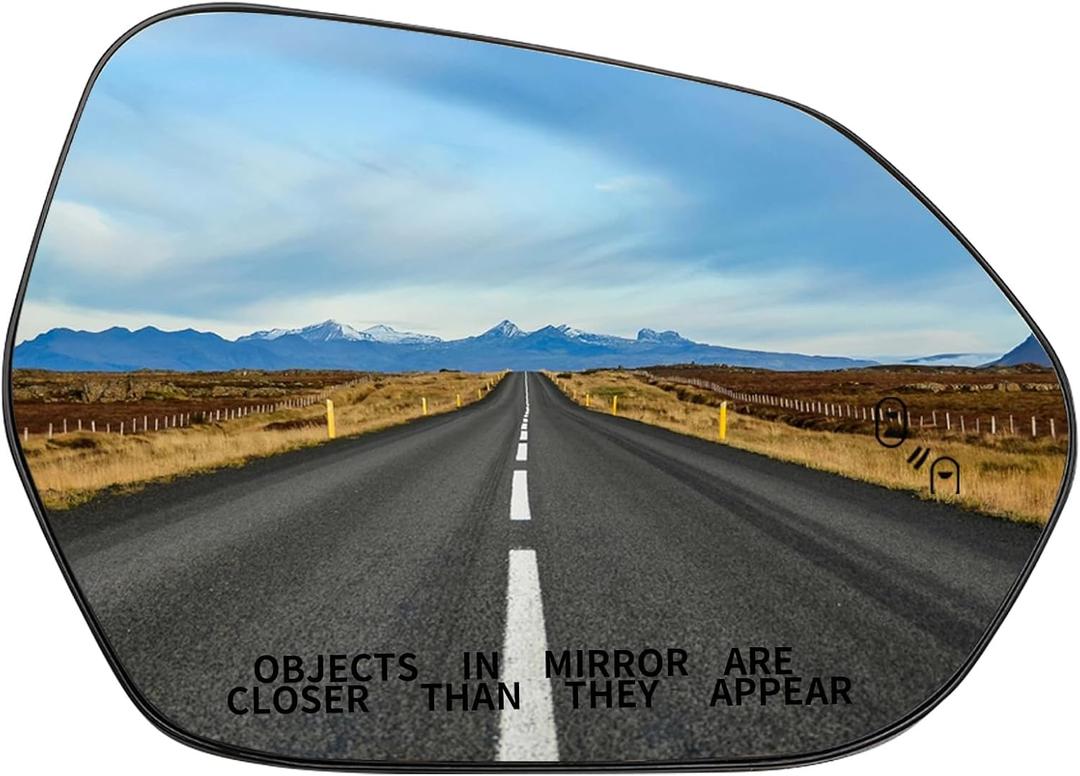Passenger Side Mirror Replacement for Toyota Camry 2018 2019 2020 2021 2022 2023 - Rear View Mirror Glass,Right Side Mirrors Glass with Power Heated & Blind Spot