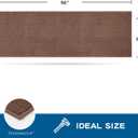 PURRUGS Machine Washable Kitchen Runner Rug 2ft8in x 8ft, Non-Slip/Skid Hallway Runner Rug, Super Absorbent Soft Area Rug for Hallway, Kitchen & Laundry, Rolled Packaging, Brown