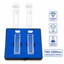 UV Quartz Cuvettes for Spectrophotometer Standard Quartz Cells (Set of 2 Pcs) (Optical Windows: 2; Spectral Range: 190-2500 nm; Pathlength: 10 mm; Volume: 3.5 ml; A Non-Sealing PTFE Cover)