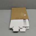 Sherr 100 Pcs Macaron Boxes with Window, Chocolate Boxes with Stickers Valentine Long Bakery & Dessert Gifts Containers for Chocolate Covered Strawberry, Truffle, Cookies, Donuts, Pastry (White)