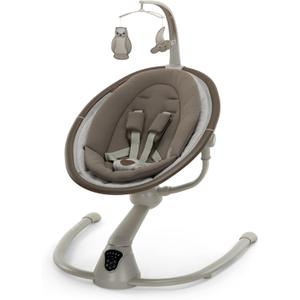 Maxi-Cosi Cassia Smart Baby Swing for Infants, Portable Foldable Swing with Music, 360 Rotation, 5 Speeds, 12 Melodies, EcoCare Fabric, Auto Motion Sensor, 2 Reclines, Truffle