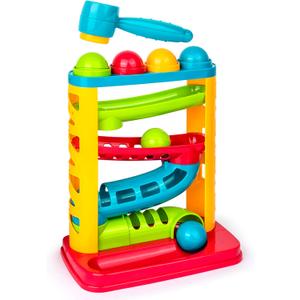 Durable Pound A Ball Toys for Toddler, Stacking, Learning, Active, Early Developmental Hammer Montessori Toys, Fun Gifts for Boy & Girl - STEM Educational Toy - Great Birthday Gift Ages 1 2 3