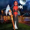Joiedomi 12 ft Tall Halloween Inflatable Outdoor Decoration, Blow Up Yard Decorations, Grim Reaper Halloween Decor Inflatables with LED for Scary Outside Decor
