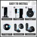 Wall Mount Holder Compatible with Echo Spot 2024, Outlet Mount with Hidden Cable Management, Space-Saving Shelf for Bedroom, Kitchen, Living Room, No-Drill Installation (White)
