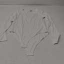 MANGOPOP Deep V Neck Long Sleeve Bodysuits for Women Sexy Going Out Tops Body Suits XL