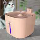 Cat Water Fountain, 2.5L Cat Fountain, Super Silent Pet Water Fountain, Water Dispenser with Smart Pump for Cats, Dogs, Multiple Pets Pink