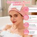 Microfiber Hair Drying Caps, Christmas Absorbent Hair Towel Wrap for Women Wet Hair Quick-Drying Hair Towels, Soft Bow Tie Wet Hair Towel Wrap for Party Favors Goody Bag Filler (4 PCS)