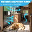 RV Screen Door Protector for Dogs, Adjustable Aluminum Alloy RV Entry Grille Protectors Pet Guard Defender Accessories for Inside Camper Trailer Pets Protection, 22 to 31.5 Inches, Bone Shape