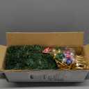 JOIEDOMI 24"/2FT Small Tabletop Christmas Tree with Lights with Star Treetop and Hanging Ornaments, Pre-lit Artificial Christmas Green LED Mini Tabletop Tree for Xmas Decorations Indoor Outdoor