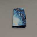 Buleens for Samsung Galaxy S23 Wallet Case for Women - with Card Holder S23 Flip Case Leather Crossbody Cute Aesthetic Galaxy S23 Case with Strap Kickstand for Girls Girly, Dark Blue Marbled